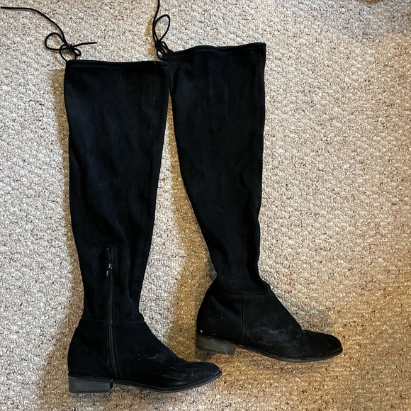 High top suede black boots - Picture 1 of 1